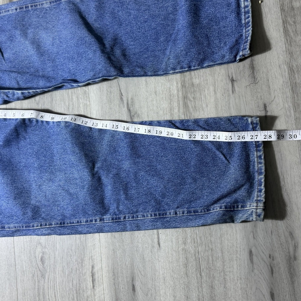 VTG Rustler Jeans 38x29 Blue Denim USA Fabric Relaxed Fit Straight Leg Work Pant - Picture 3 of 7